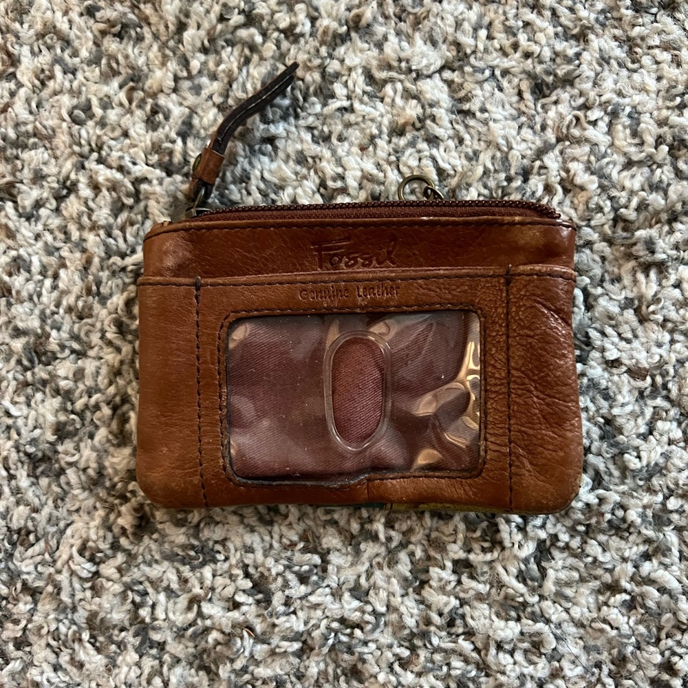Fossil Brown Leather Card Holder